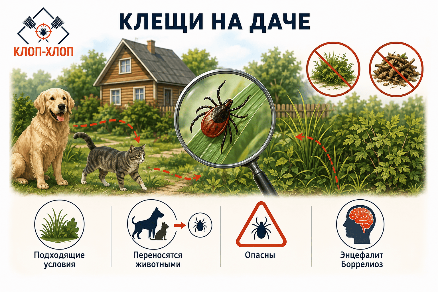 Почему клещи появляются на участке и чем они опасны